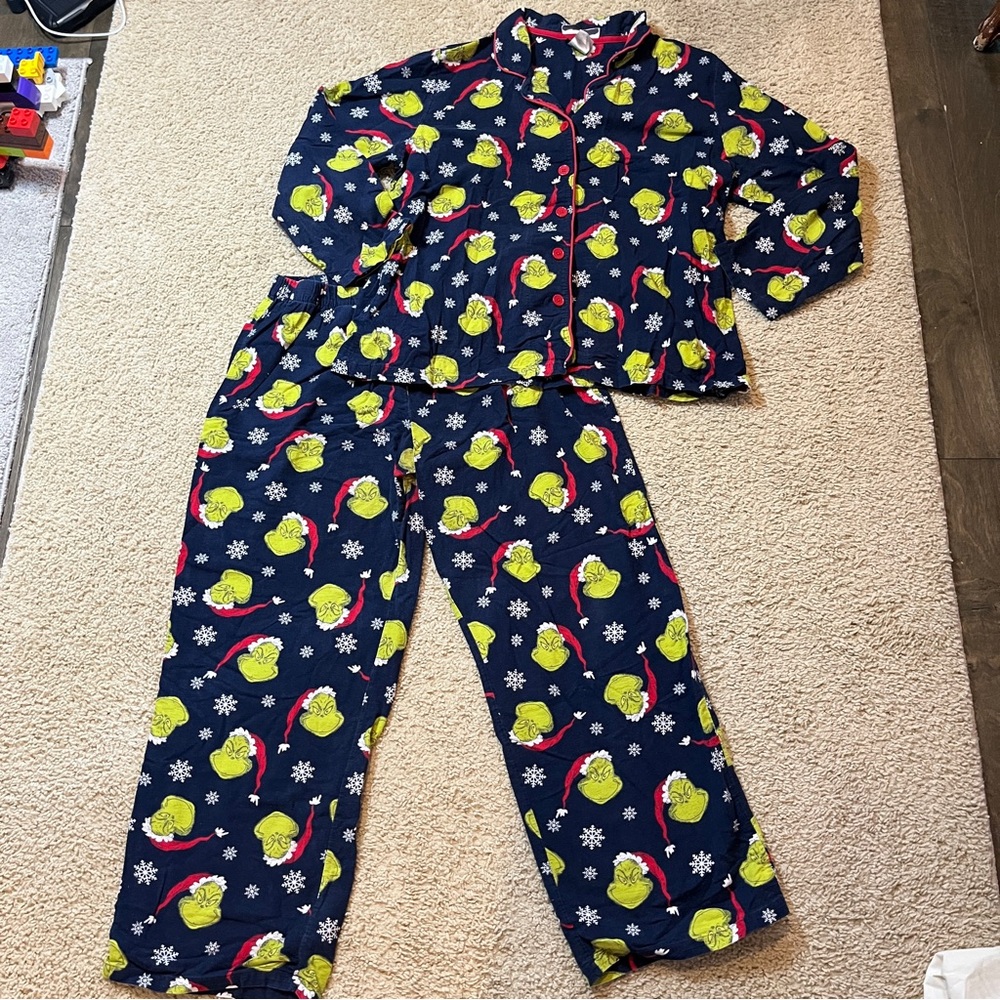 Dr. Seuss The Grinch Women's XL Pj Set Pyjamas Long-Sleeve Pants Christmas